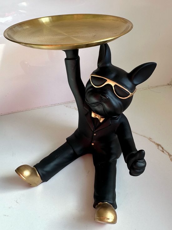 Other - French Bulldog Butler Accent Tray - Decorative figurine